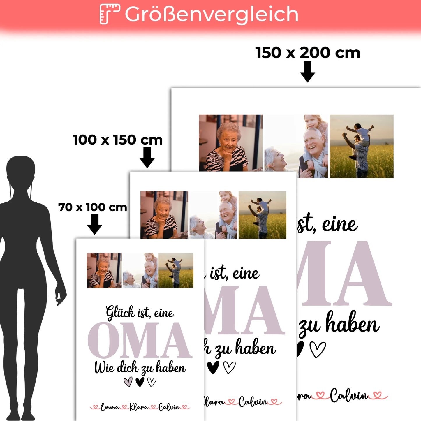 Personalisierte Decke Für Oma mit Fotocollage Oma Glück Ist eine Oma Wie Dich Zu Haben Geschenk 5