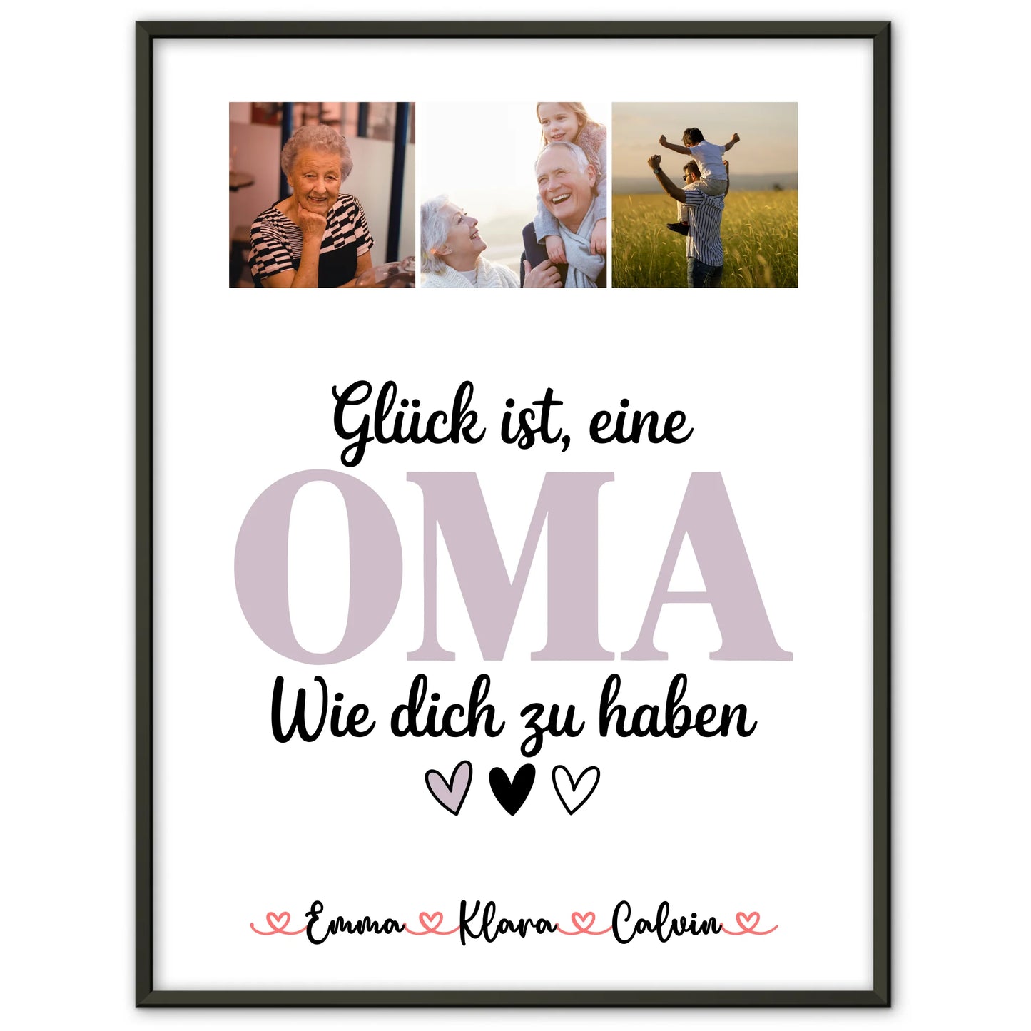 Personalisiertes Poster Oma Fotocollage Oma Glück Ist eine Oma Wie Dich Zu Haben Geschenk für Oma