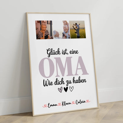 Personalisiertes Poster Oma Fotocollage Oma Glück Ist eine Oma Wie Dich Zu Haben Geschenk für Oma