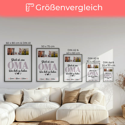 Personalisiertes Poster Oma Fotocollage Oma Glück Ist eine Oma Wie Dich Zu Haben Geschenk für Oma