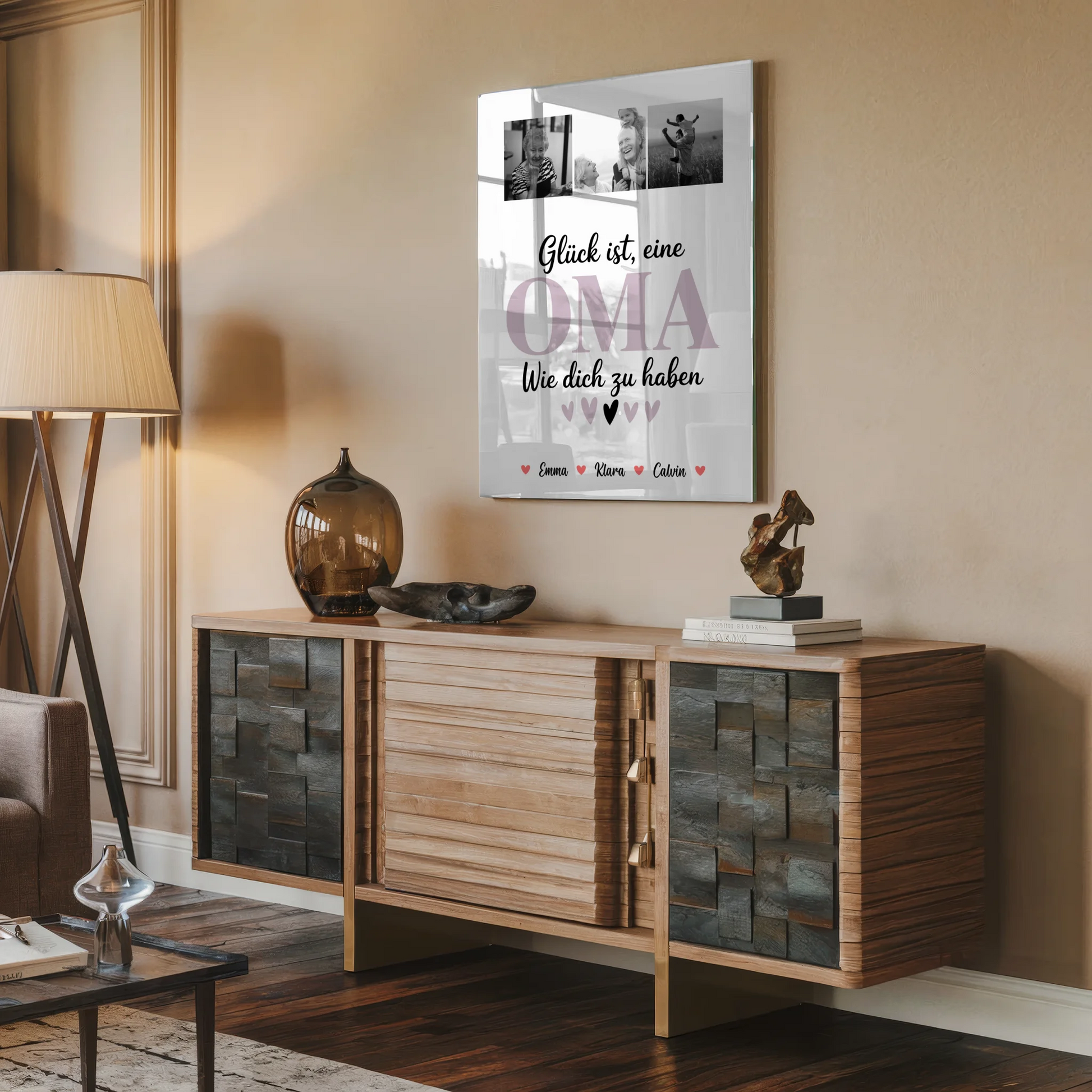 Personalisierte Wandbilder für Oma Fotocollage für Oma Glück ist eine Oma wie Dich zu haben 2