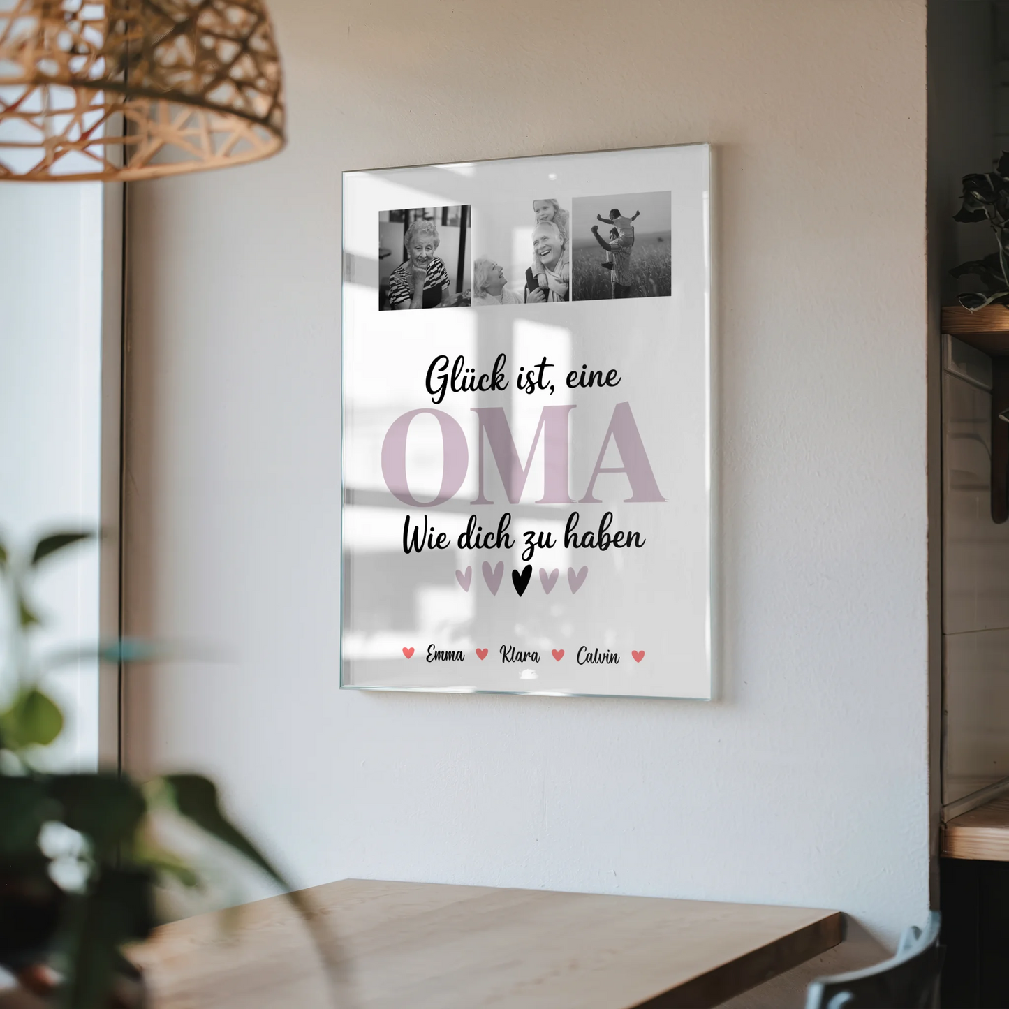 Personalisierte Wandbilder für Oma Fotocollage für Oma Glück ist eine Oma wie Dich zu haben 4