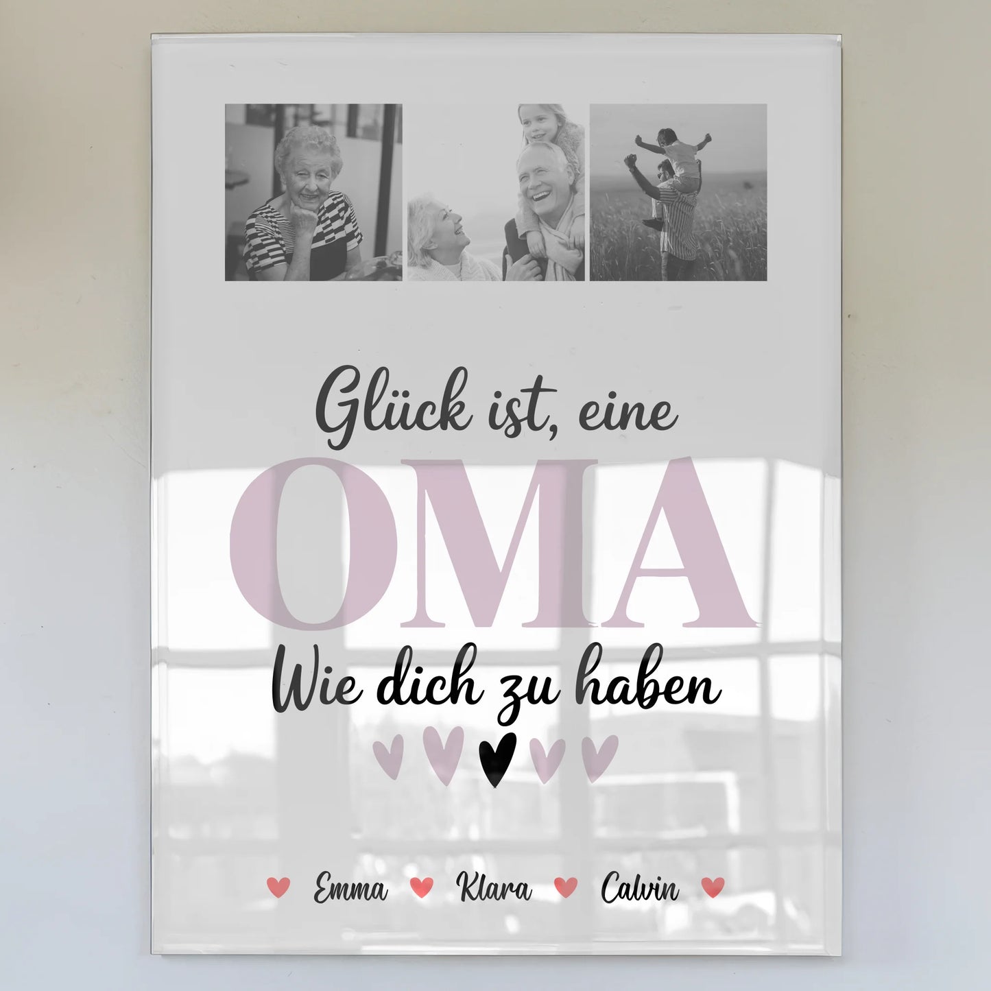 Personalisierte Wandbilder für Oma Fotocollage für Oma Glück ist eine Oma wie Dich zu haben 1