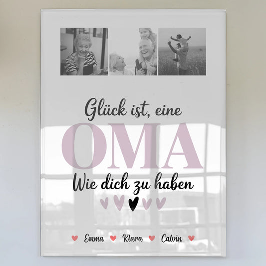 Personalisierte Wandbilder für Oma Fotocollage für Oma Glück ist eine Oma wie Dich zu haben 1