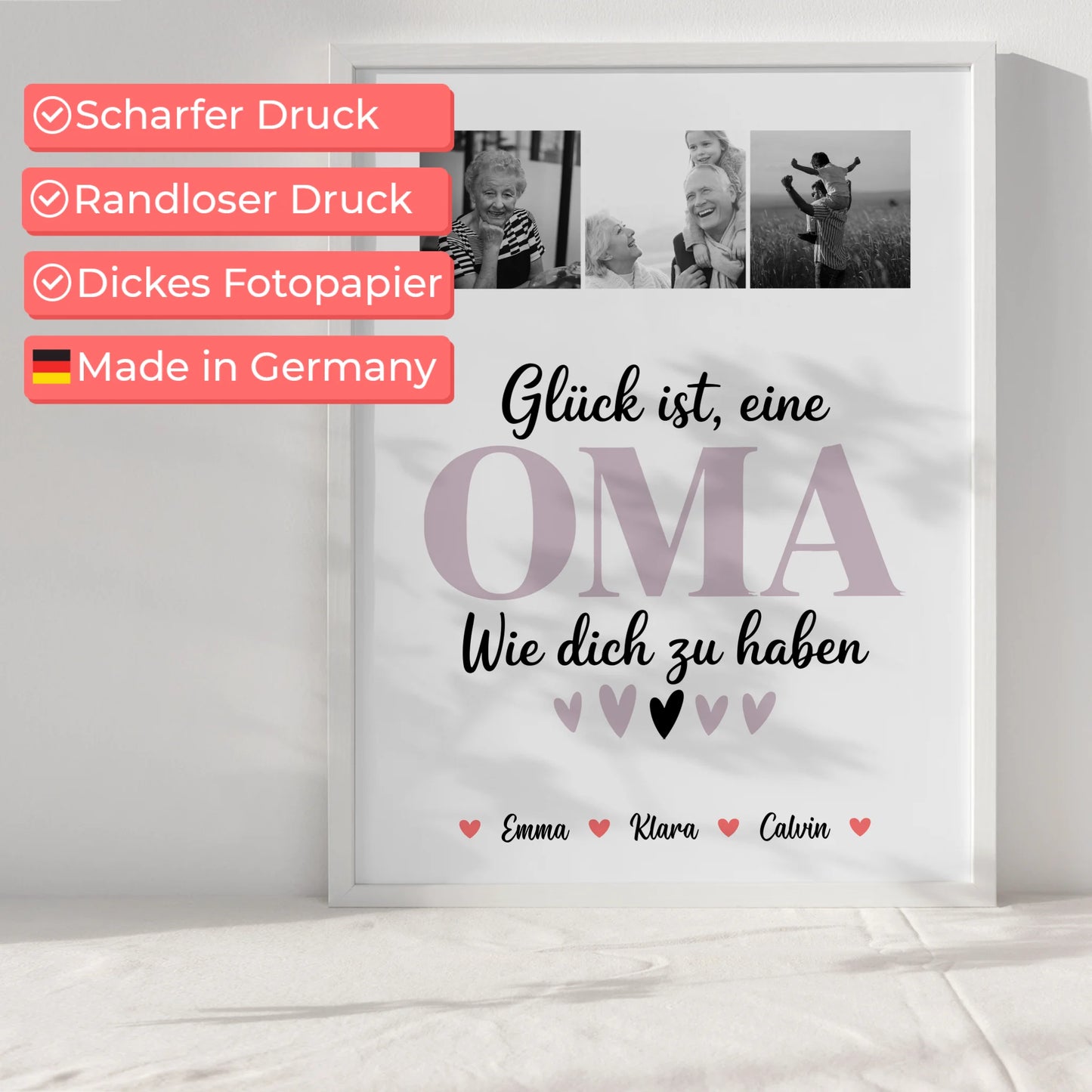 Personalisierte Oma Plakat Fotocollage für Oma Glück Ist eine Oma Wie Dich Zu Haben Geschenk