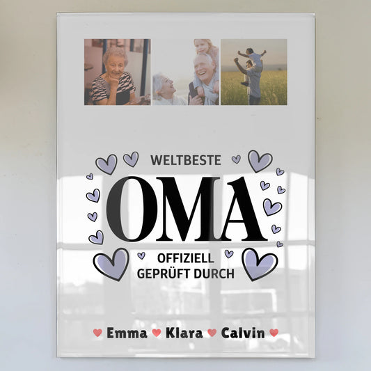 Oma Plakat Weltbeste Oma Offiziell Geprüft Durch Oma Fotocollage Geschenk 1