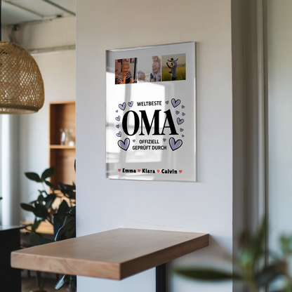 Oma Plakat Weltbeste Oma Offiziell Geprüft Durch Oma Fotocollage Geschenk 6