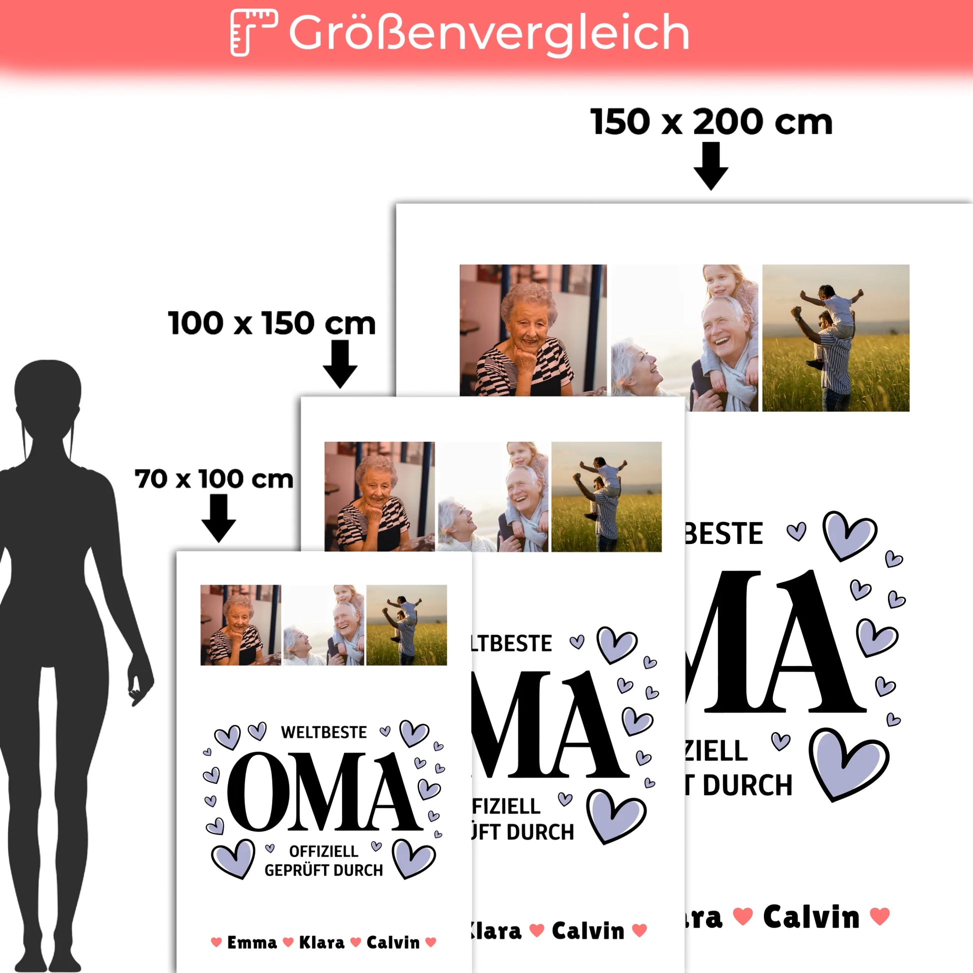 Personalisierte Decke Oma Und Opa Oma Fotocollage Weltbeste Oma Offiziell Geprüft Durch 5