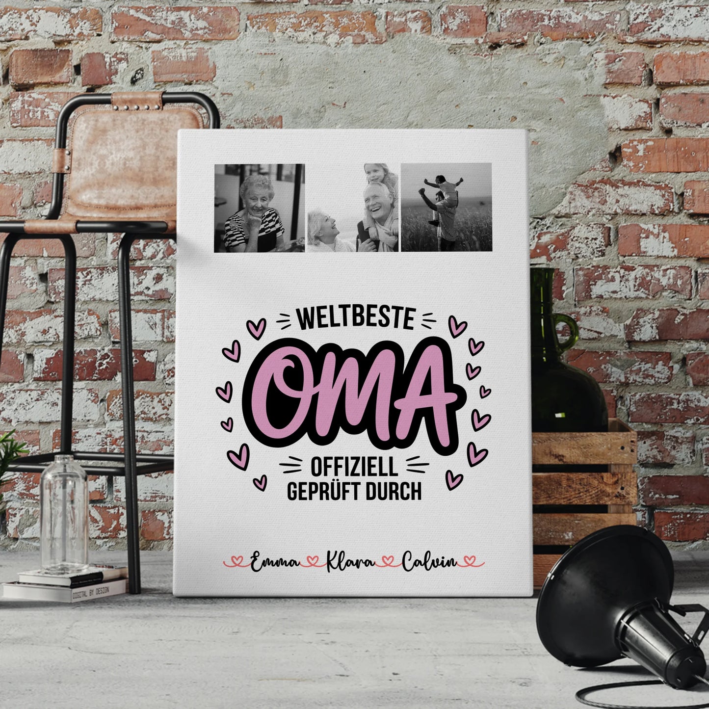 Oma Plakat Geschenk Fotocollage Oma Weltbeste Oma Offiziell Geprüft Durch 4