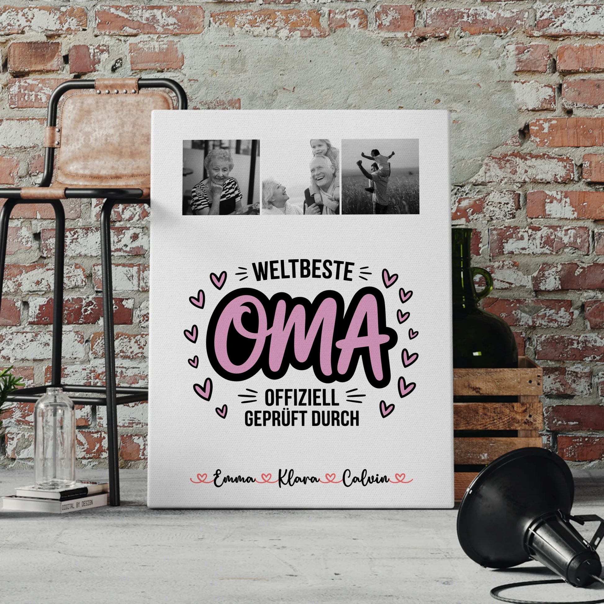 Oma Plakat Geschenk Fotocollage Oma Weltbeste Oma Offiziell Geprüft Durch 4