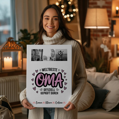 Oma Plakat Geschenk Fotocollage Oma Weltbeste Oma Offiziell Geprüft Durch 2
