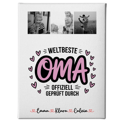 Oma Plakat Geschenk Fotocollage Oma Weltbeste Oma Offiziell Geprüft Durch 1