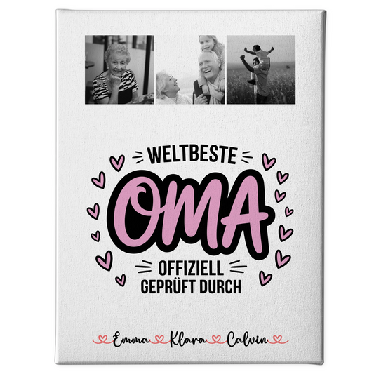Oma Plakat Geschenk Fotocollage Oma Weltbeste Oma Offiziell Geprüft Durch 1