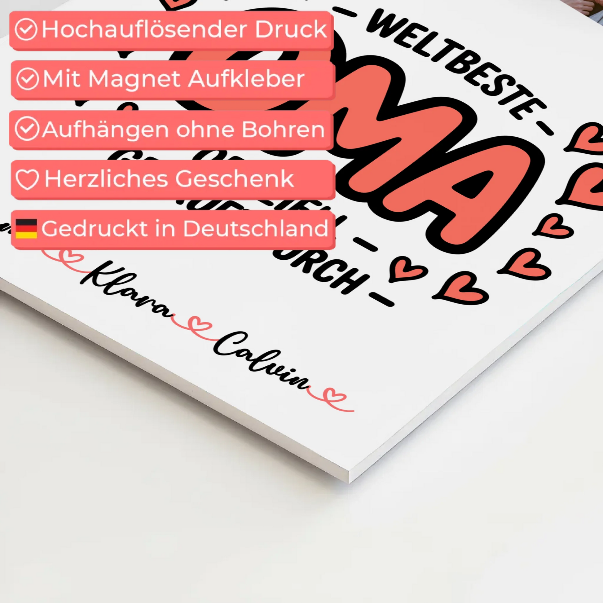 Weltbeste Oma Offiziell Geprüft Durch Personalisiertes Oma Plakat mit Fotocollage 4