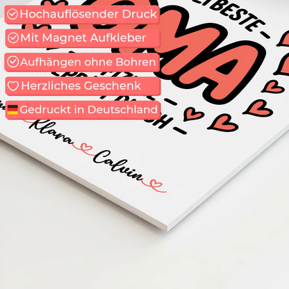 Weltbeste Oma Offiziell Geprüft Durch Personalisiertes Oma Plakat mit Fotocollage