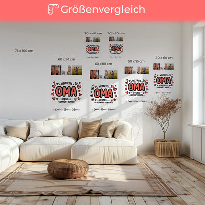 Wandbild Oma Fotocollage Oma Weltbeste Oma Offiziell Geprüft Durch personalisiertes Geschenk 6