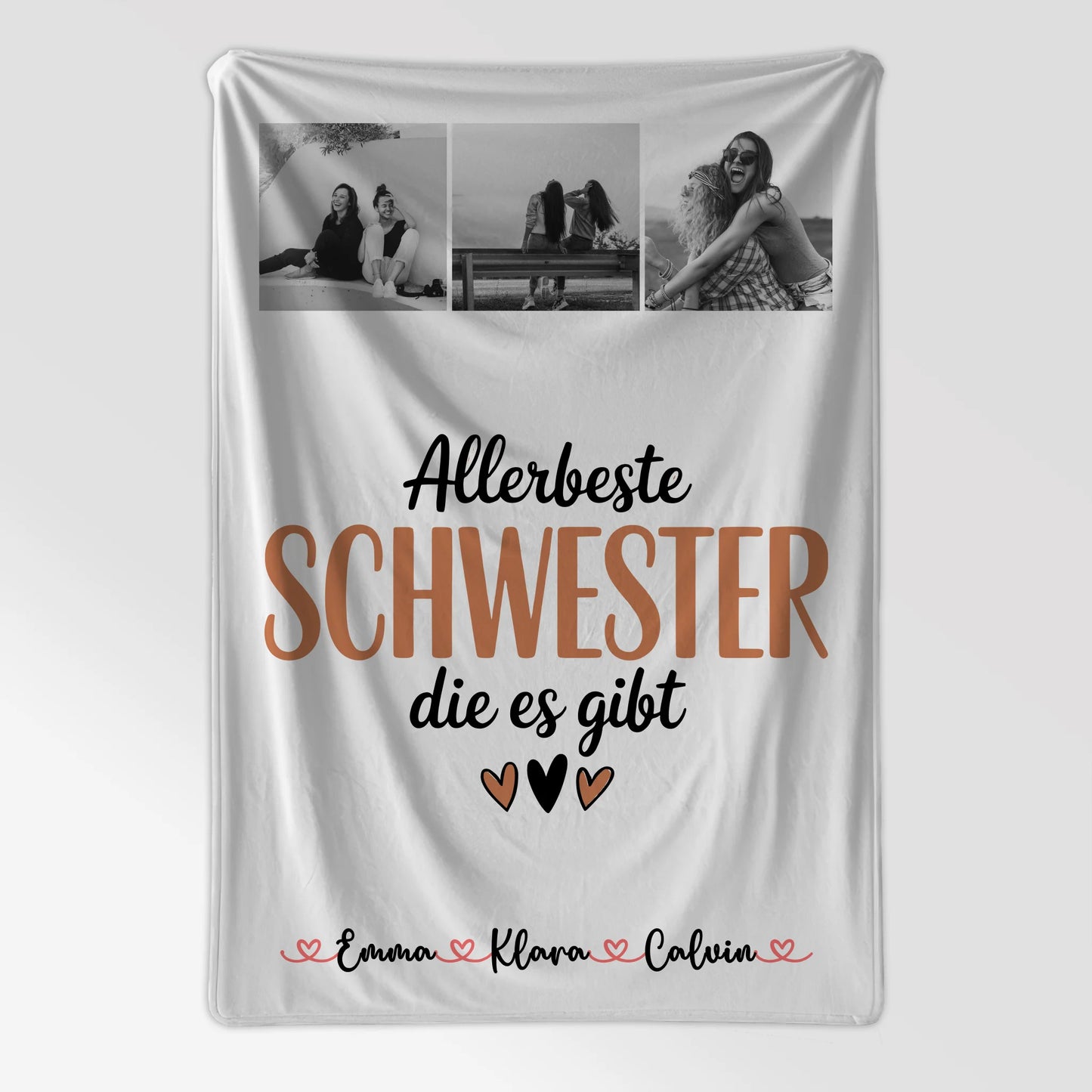 Personalisierte Decke Schwester Fotocollage für Schwester Allerbeste Schwester Die Es Gibt Geschenk 7