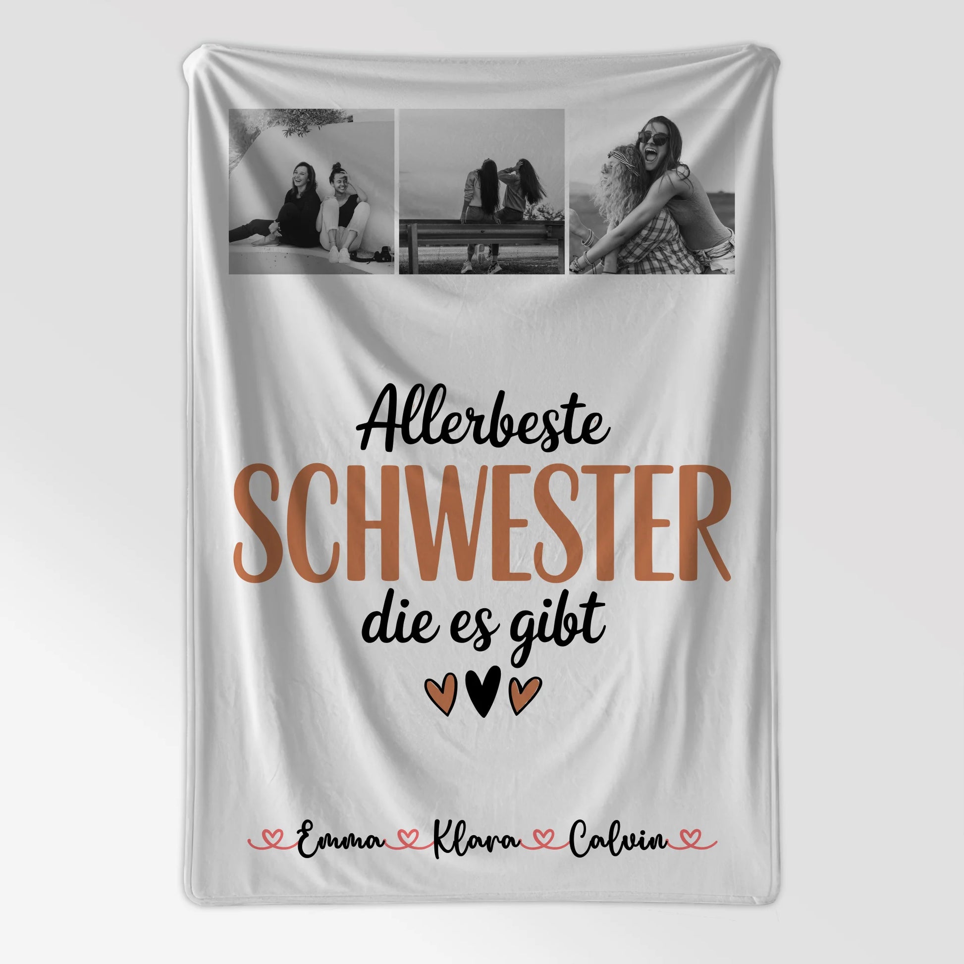 Personalisierte Decke Schwester Fotocollage für Schwester Allerbeste Schwester Die Es Gibt Geschenk 7