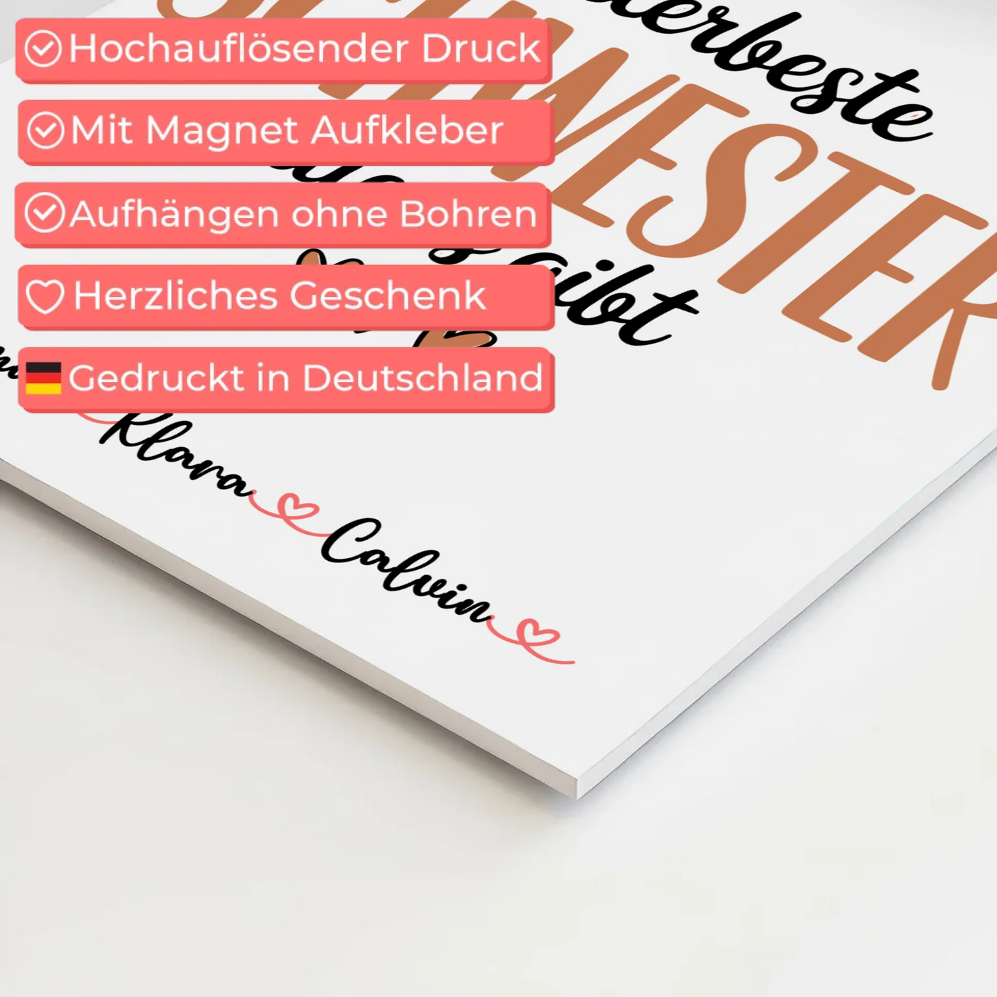 Magnetposter Fotoboard Fotocollage für Schwester Allerbeste Schwester Die Es Gibt personalisiertes Geschenk