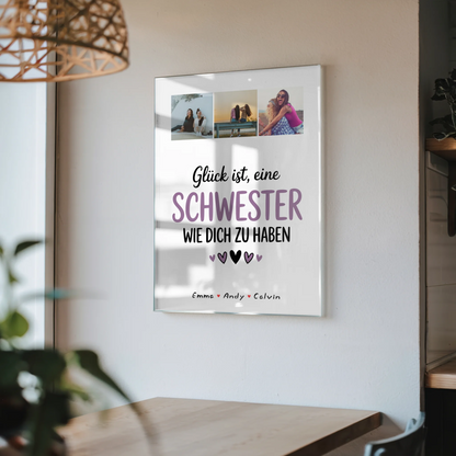Acrylglas Mit Foto Schwester Fotocollage Glück Ist Eine Schwester Wie Dich Zu Haben 4