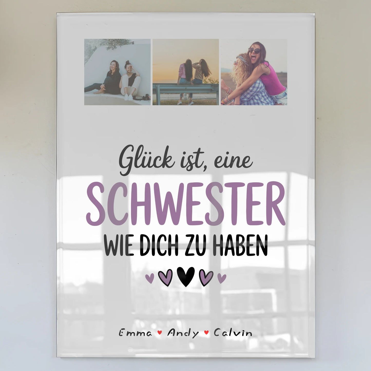 Acrylglas Mit Foto Schwester Fotocollage Glück Ist Eine Schwester Wie Dich Zu Haben 1