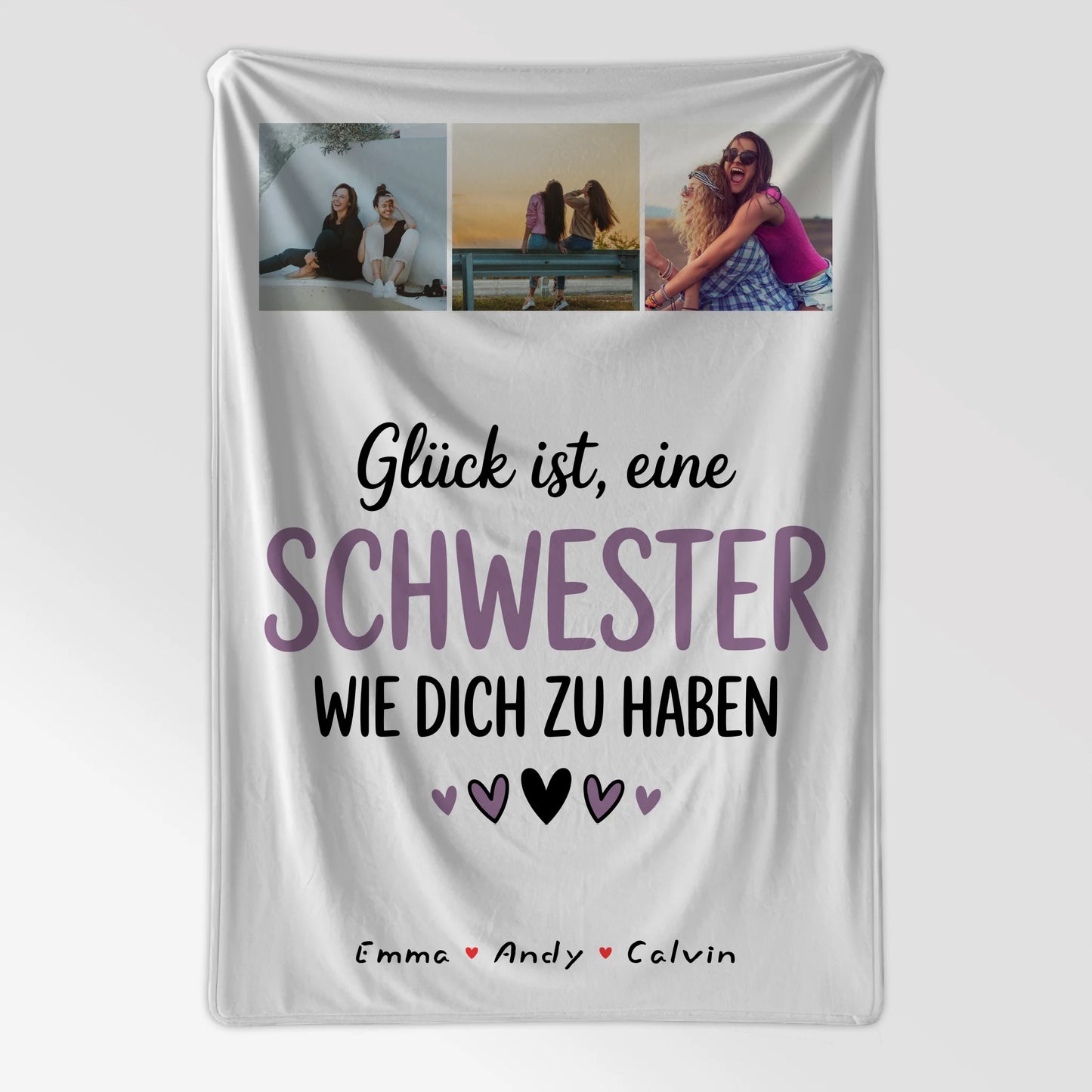 Personalisierte Decke Schwester mit Schwester Fotocollage Glück Ist eine Schwester Wie Dich Zu Haben 7