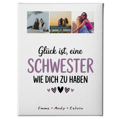 Schwester Leinwand Fotocollage Glück Ist eine Schwester Wie Dich Zu Haben Geschenk 1