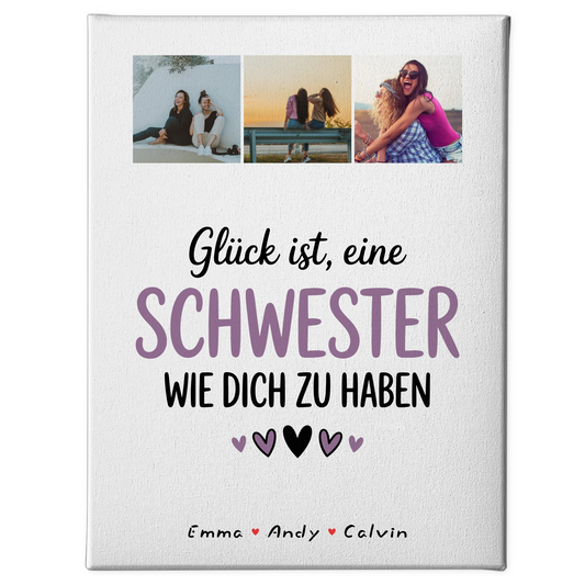 Schwester Leinwand Fotocollage Glück Ist eine Schwester Wie Dich Zu Haben Geschenk 1