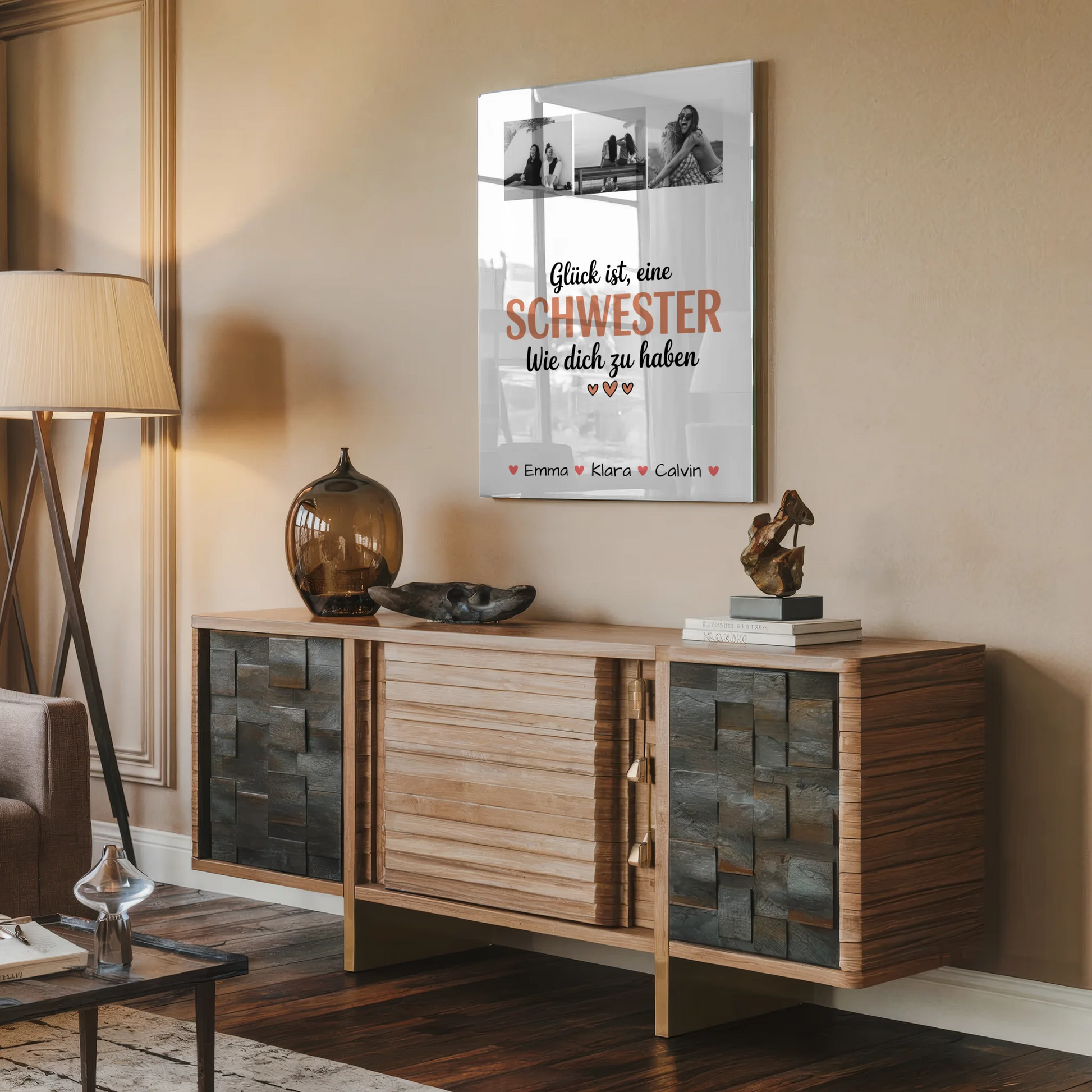 Foto Mit Acrylglas Geschenk Fotocollage Schwester Glück Ist eine Schwester Wie Dich Zu Haben 2