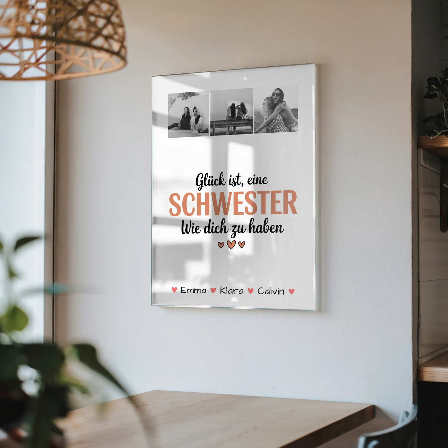 Foto Mit Acrylglas Geschenk Fotocollage Schwester Glück Ist eine Schwester Wie Dich Zu Haben 4