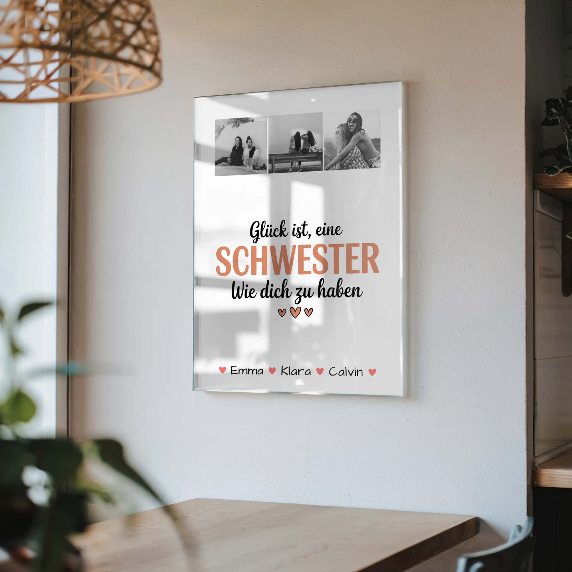 Foto Mit Acrylglas Geschenk Fotocollage Schwester Glück Ist eine Schwester Wie Dich Zu Haben 4