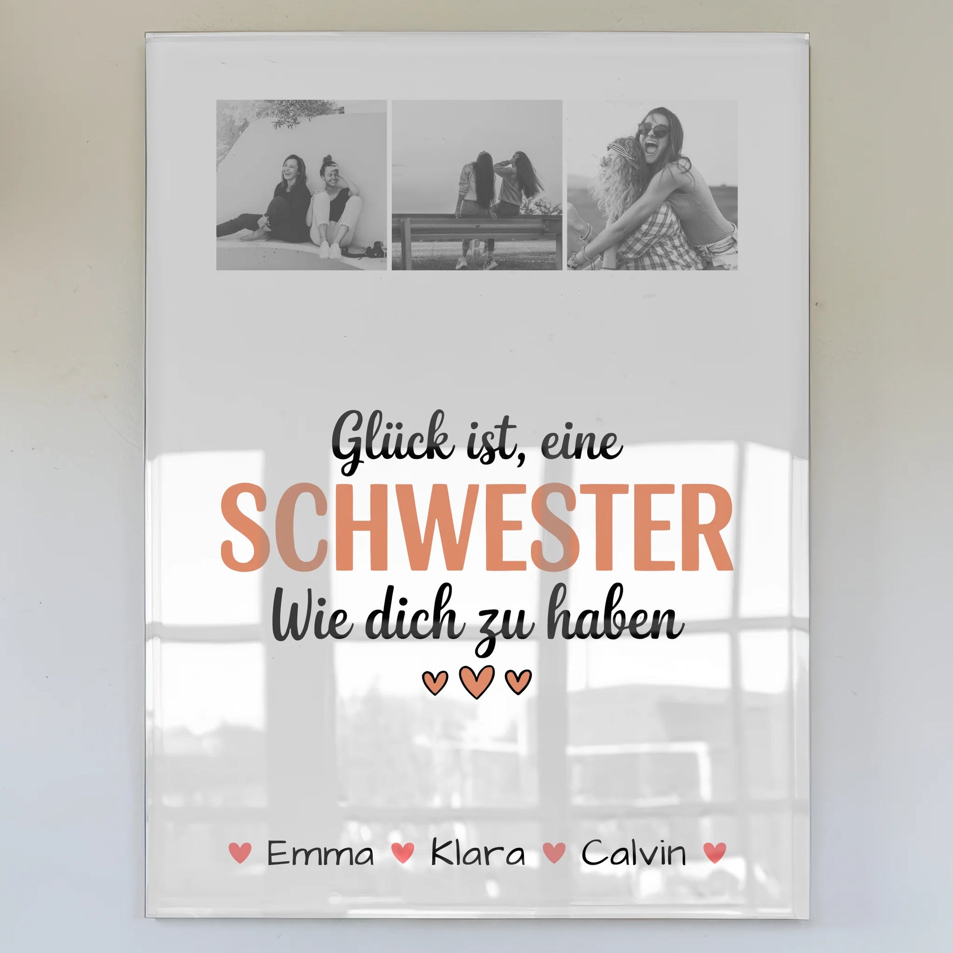 Foto Mit Acrylglas Geschenk Fotocollage Schwester Glück Ist eine Schwester Wie Dich Zu Haben 1