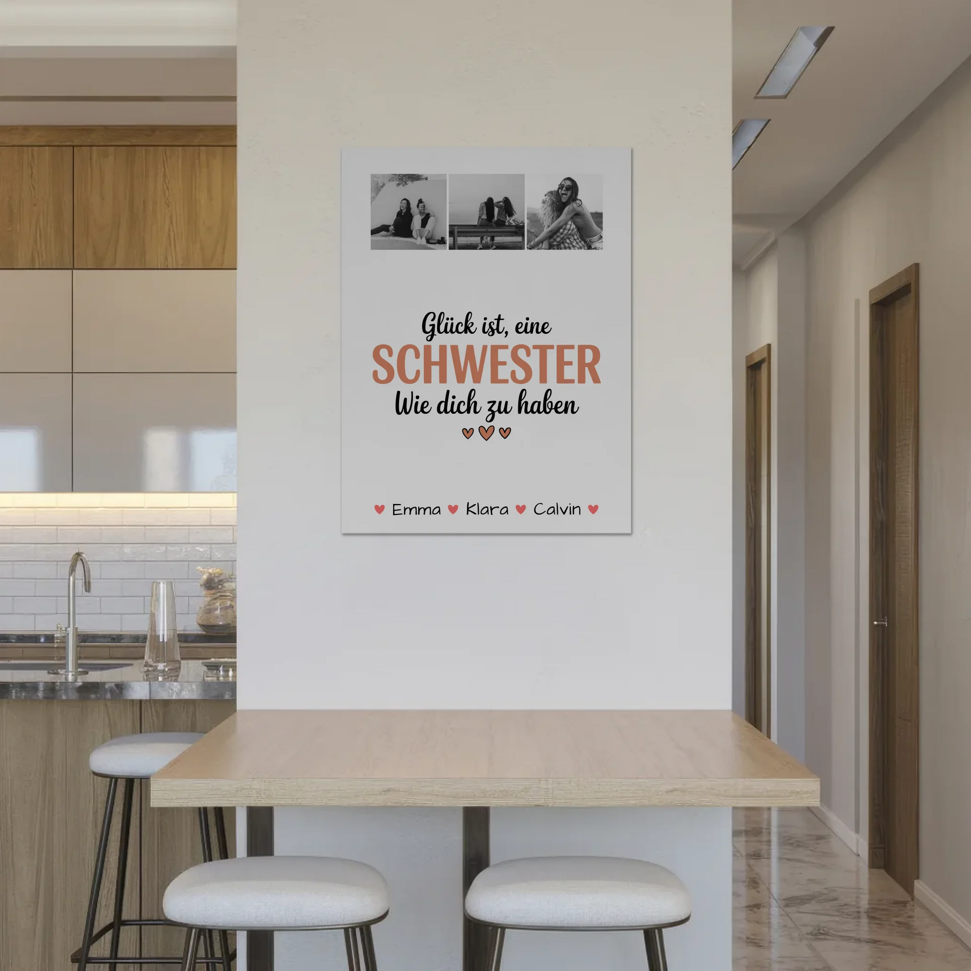 Fotoboard Magnet Wandbild Geschenk Fotocollage Schwester Glück Ist eine Schwester Wie Dich Zu Haben 8