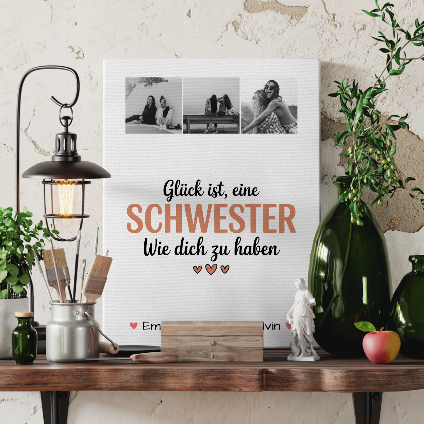 Leinwand Schwester Geschenk Fotocollage Schwester Glück Ist eine Schwester Wie Dich Zu Haben 3