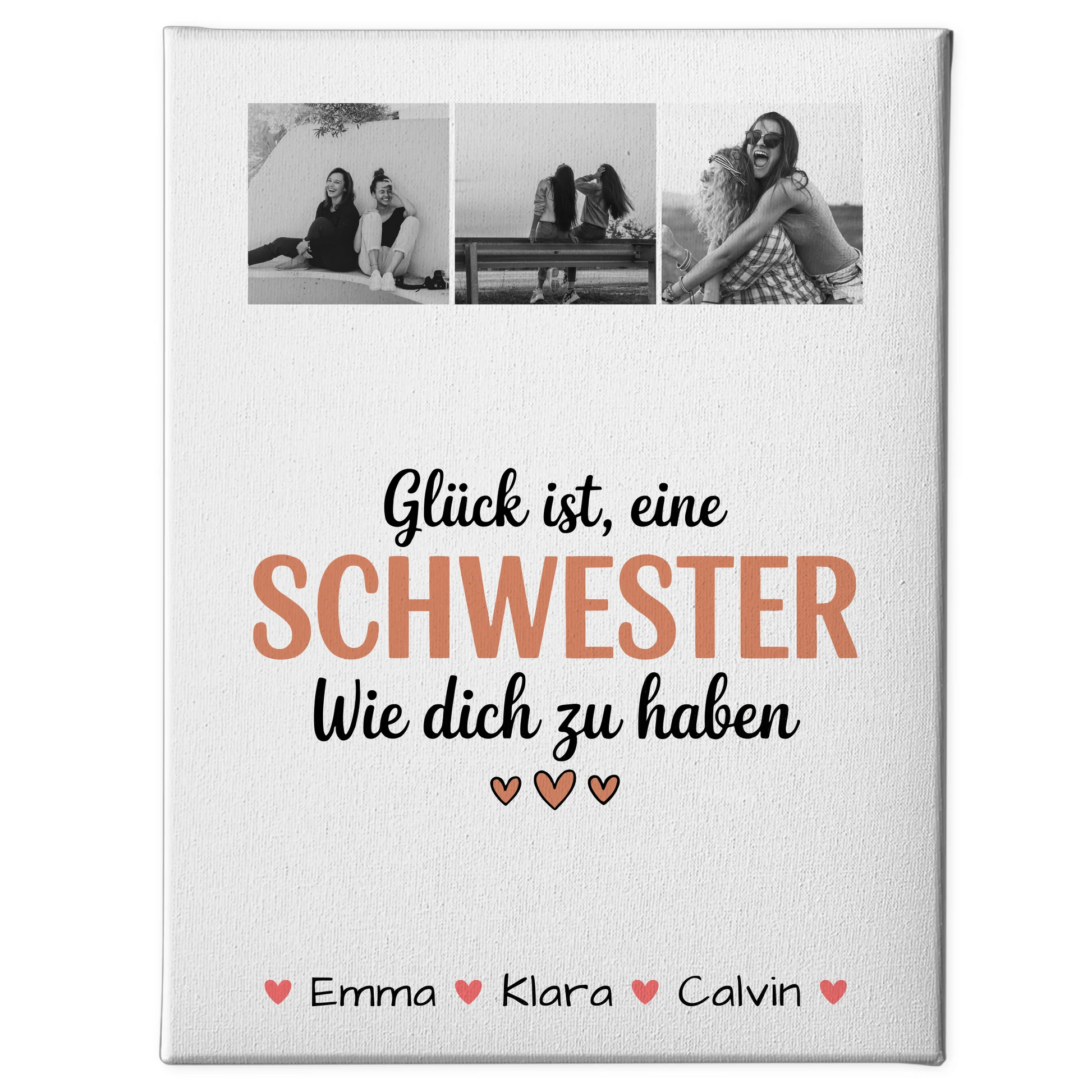 Leinwand Schwester Geschenk Fotocollage Schwester Glück Ist eine Schwester Wie Dich Zu Haben 1