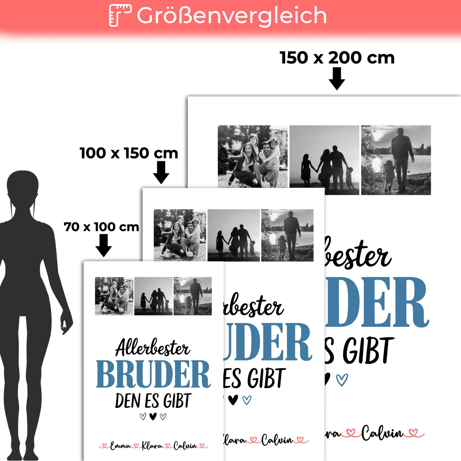 Kuscheldecke Mit Namen Geschenk Fotocollage Bruder Allerbester Bruder Den Es Gibt Personalisiert 5