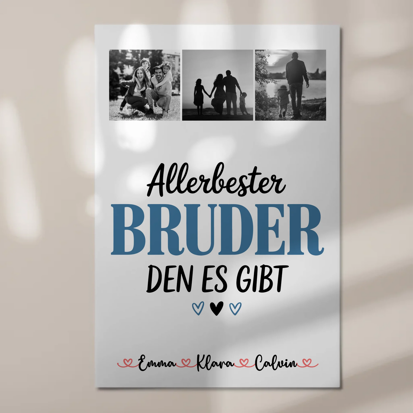 Fotoboard Magnet Wandbild Geschenk Fotocollage Bruder Allerbester Bruder Den Es Gibt Personalisiert 1