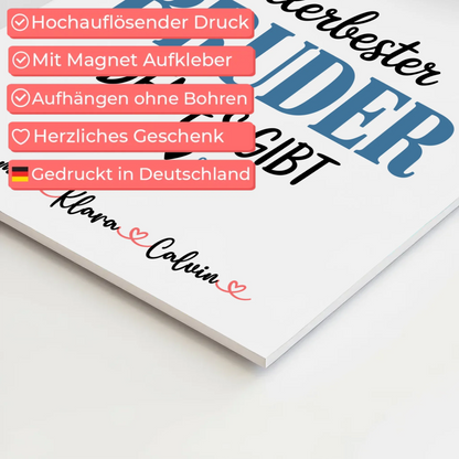 Fotoboard Magnet Wandbild Geschenk Fotocollage Bruder Allerbester Bruder Den Es Gibt Personalisiert 10