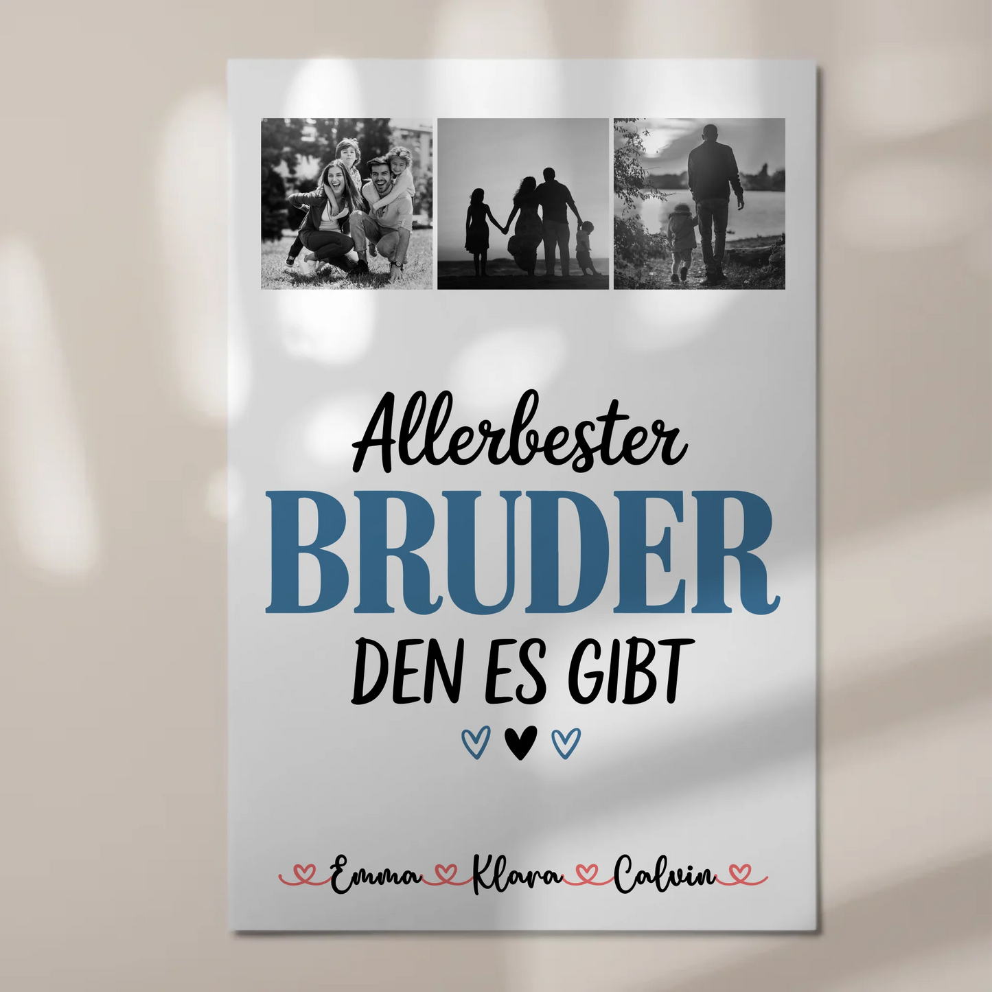 Fotoboard Magnet Wandbild Geschenk Fotocollage Bruder Allerbester Bruder Den Es Gibt Personalisiert