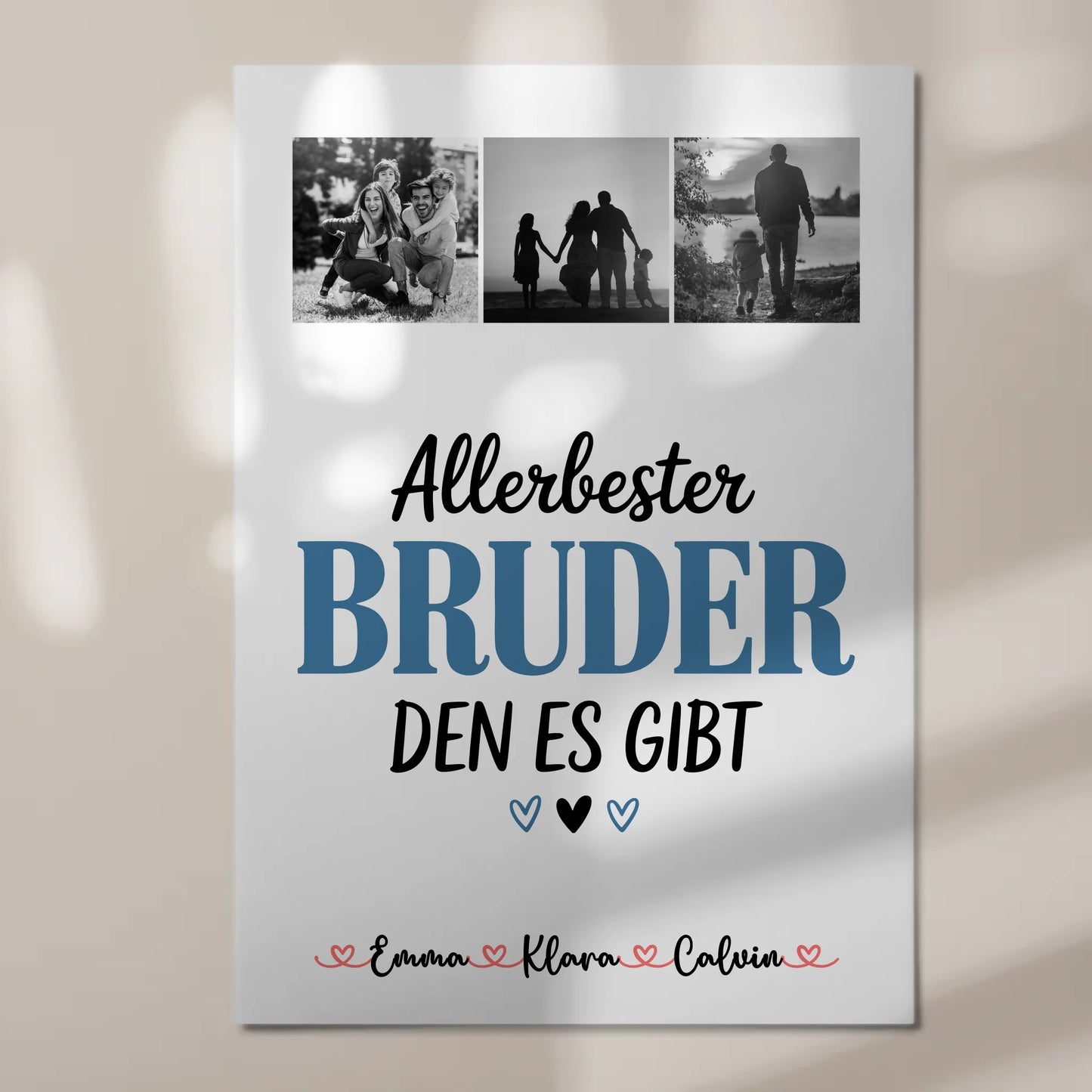 Fotoboard Magnet Wandbild Geschenk Fotocollage Bruder Allerbester Bruder Den Es Gibt Personalisiert