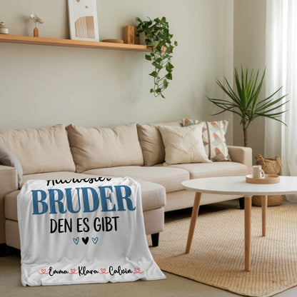 Kuscheldecke Mit Namen Geschenk Fotocollage Bruder Allerbester Bruder Den Es Gibt Personalisiert 4