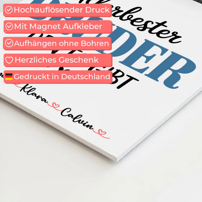 Fotoboard Magnet Wandbild Geschenk Fotocollage Bruder Allerbester Bruder Den Es Gibt Personalisiert
