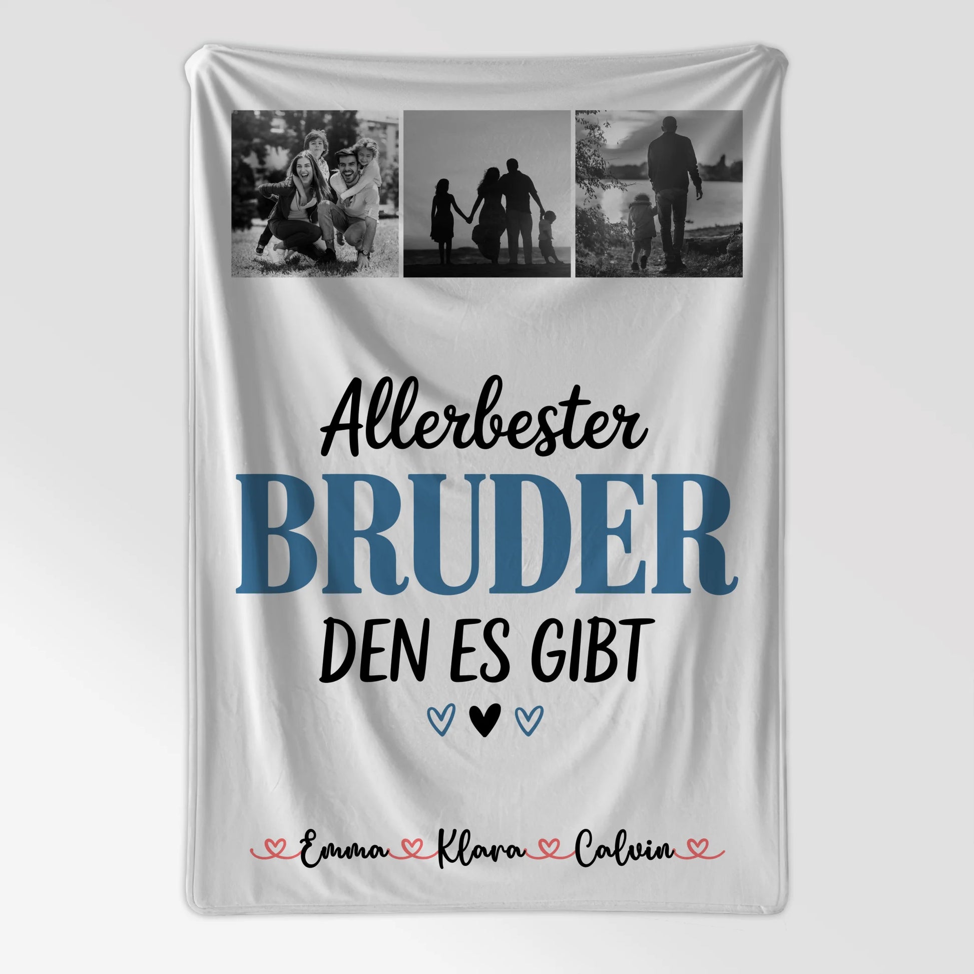 Kuscheldecke Mit Namen Geschenk Fotocollage Bruder Allerbester Bruder Den Es Gibt Personalisiert 7