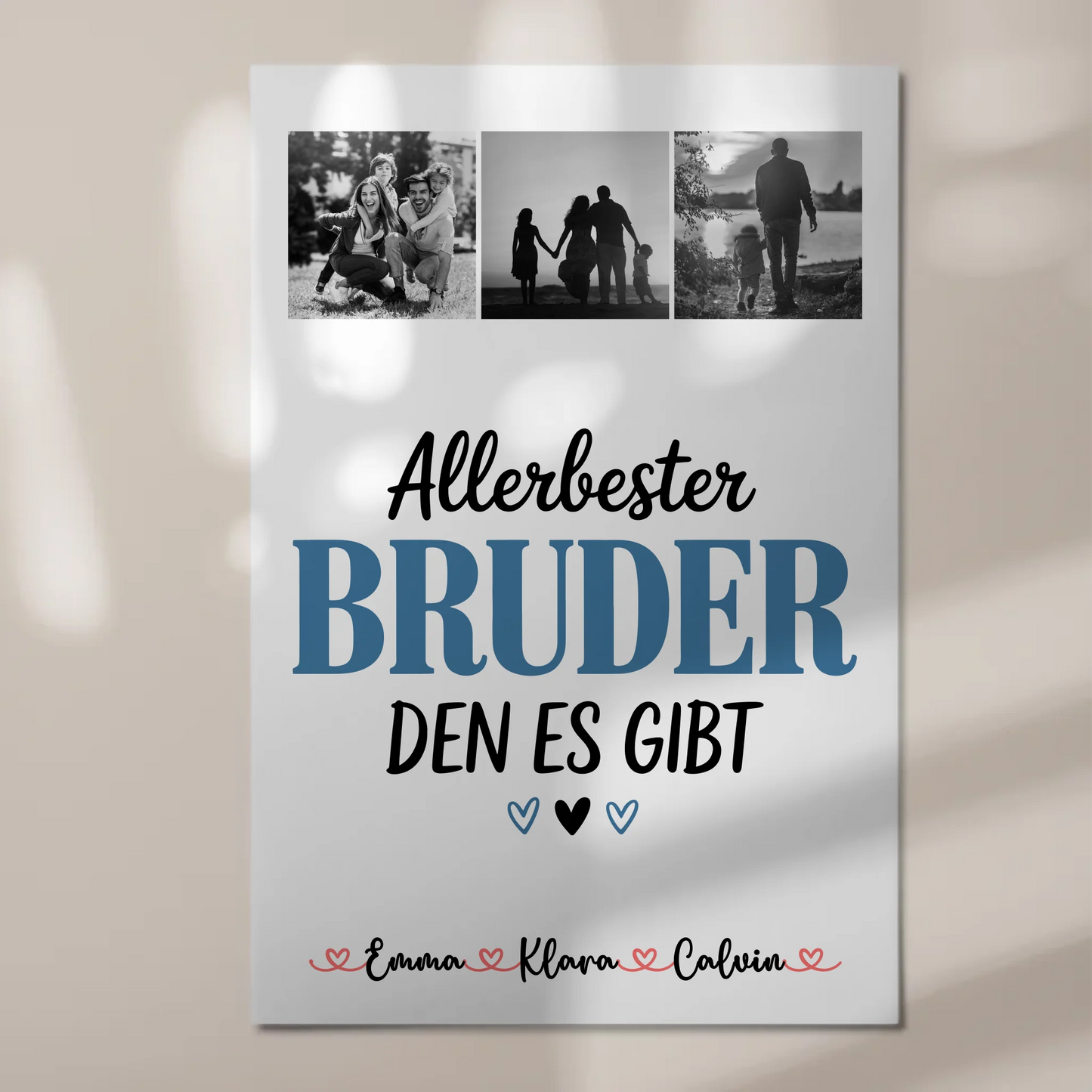 Fotoboard Magnet Wandbild Geschenk Fotocollage Bruder Allerbester Bruder Den Es Gibt Personalisiert