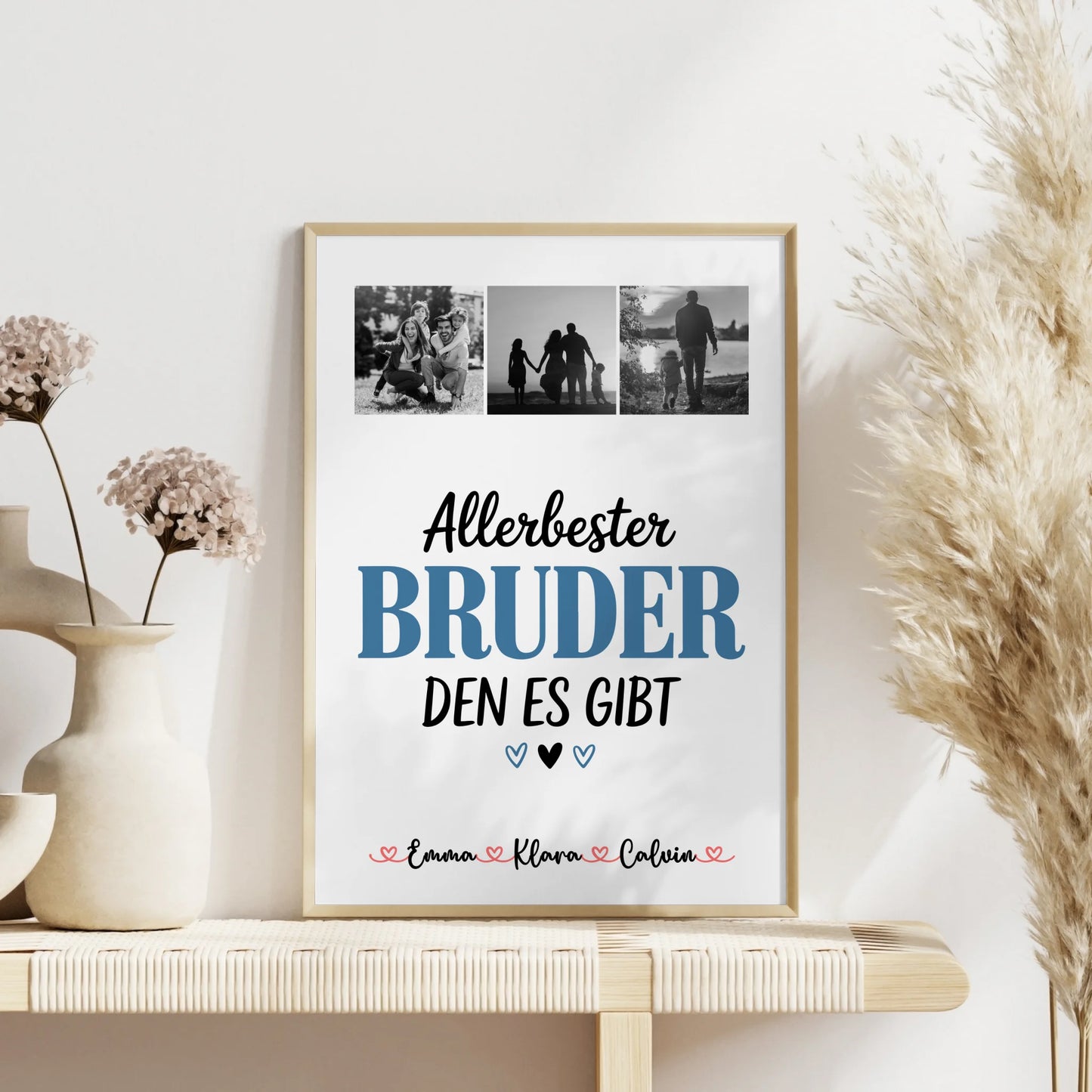 Bruder Poster Personalisiert Geschenk Fotocollage Bruder Allerbester Bruder Den Es Gibt