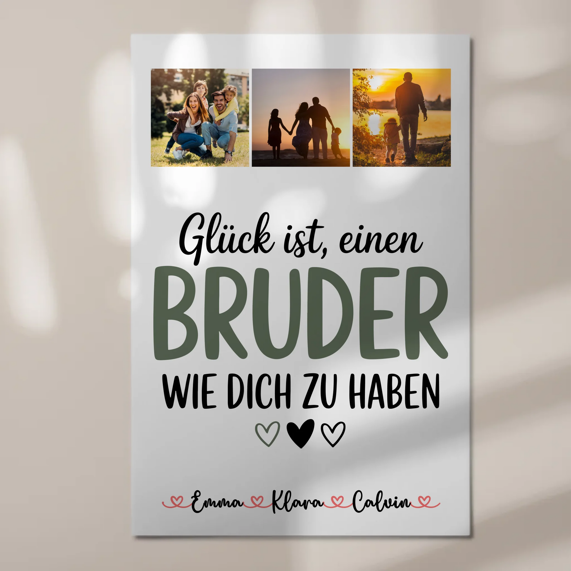 Fotoboard Magnet Poster Fotocollage Bruder Glück Ist einen Bruder Wie Dich Zu Haben Geschenk 1
