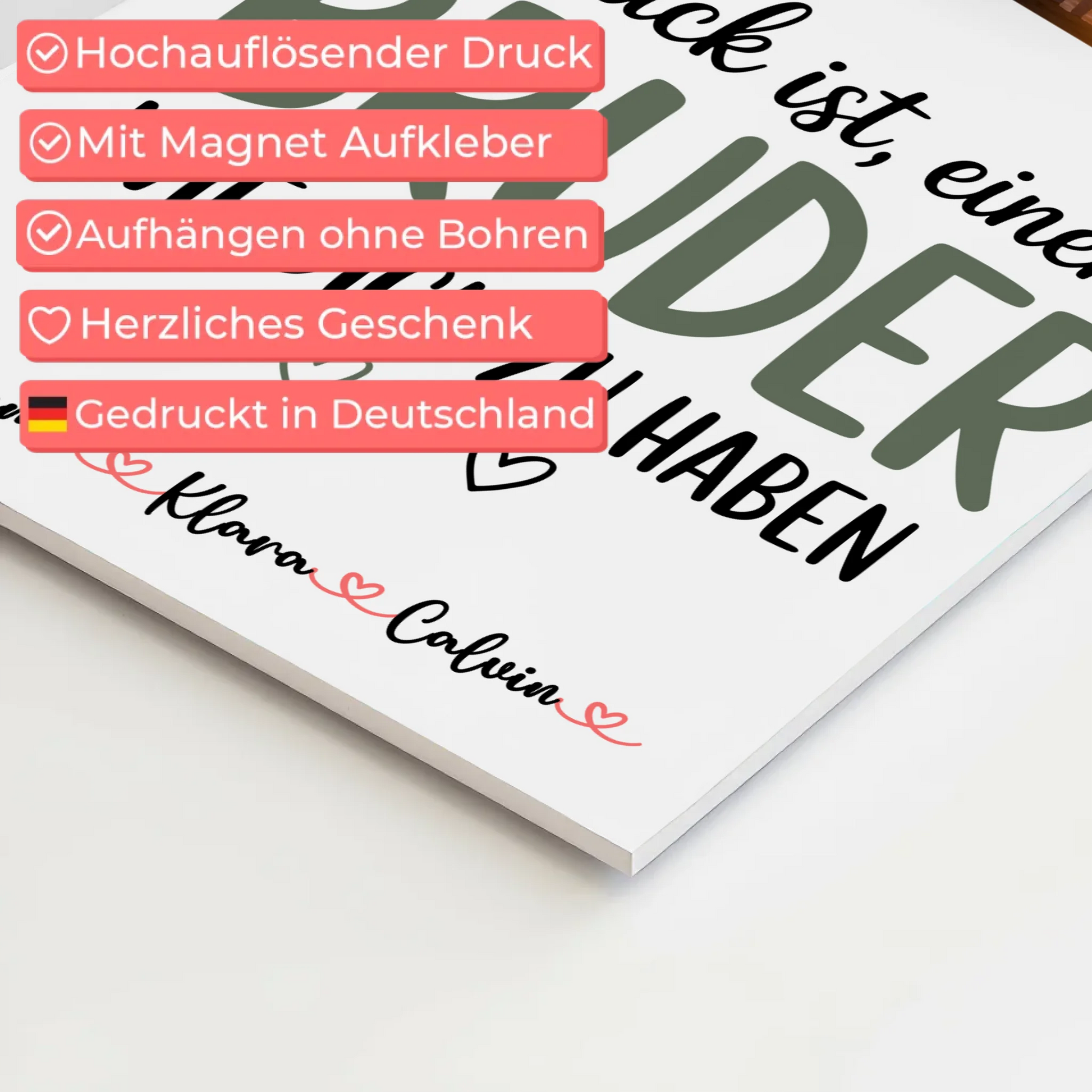 Fotoboard Magnet Poster Fotocollage Bruder Glück Ist einen Bruder Wie Dich Zu Haben Geschenk 4