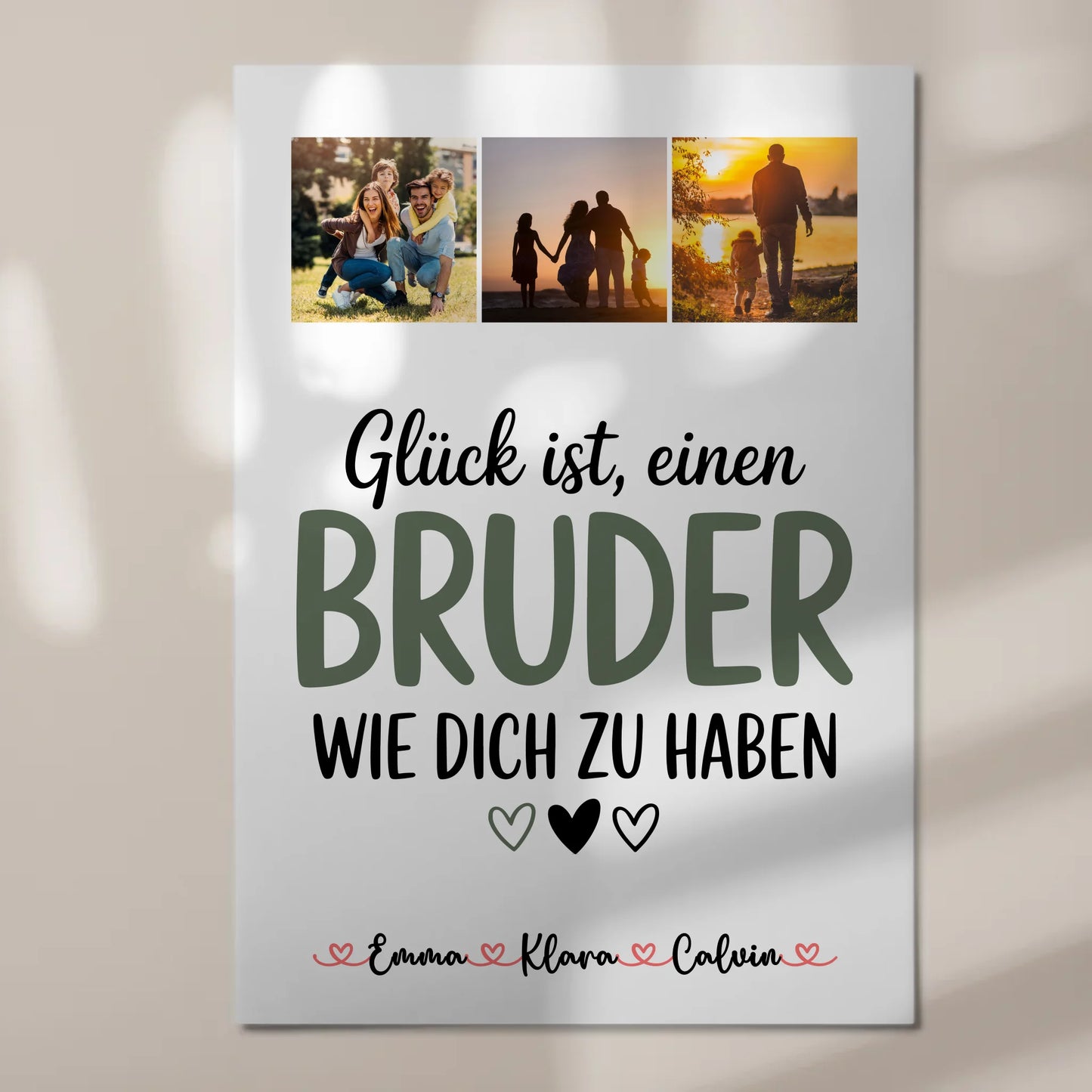 Fotoboard Magnet Poster Fotocollage Bruder Glück Ist einen Bruder Wie Dich Zu Haben Geschenk 7