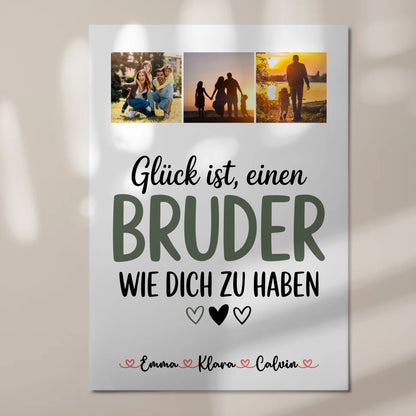 Fotoboard Magnet Poster Fotocollage Bruder Glück Ist einen Bruder Wie Dich Zu Haben Geschenk 7
