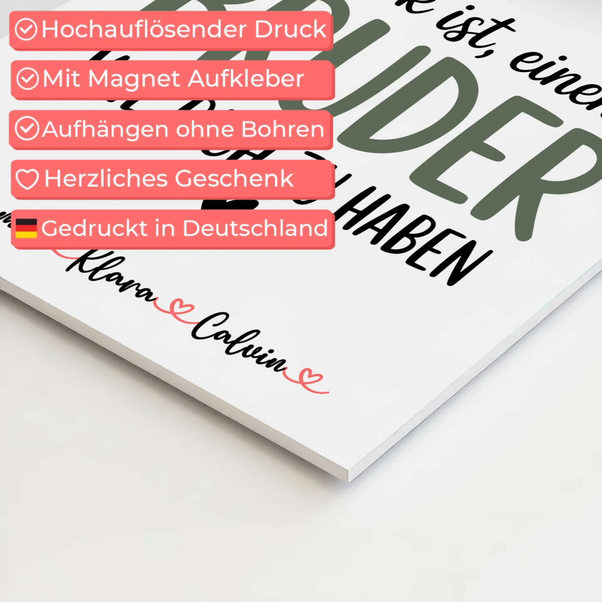 Fotoboard Magnet Poster Fotocollage Bruder Glück Ist einen Bruder Wie Dich Zu Haben Geschenk 10